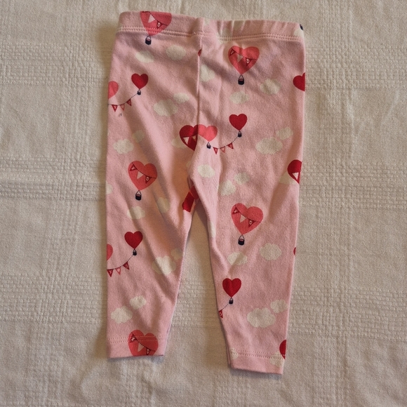 Gymboree girls size 3-6 months pink heart balloon leggings VGUC - Picture 2 of 5